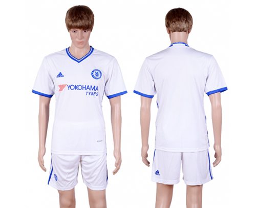 Chelsea Blank White Soccer Club Jersey - Click Image to Close